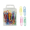 Wholesale 50mm colored paper clips, box packaging, candy-colored plastic-coated creative paper clips, paper clips, document fixing pins Specification image